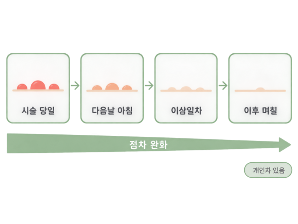 시술 후 며칠째인지에 따라 엠보싱이 줄어드는 흐름을 살펴보되 회복 속도에는 개인차가 있음을 기억합니다 - 진주쥬베룩 | 미미썸의원 진주점