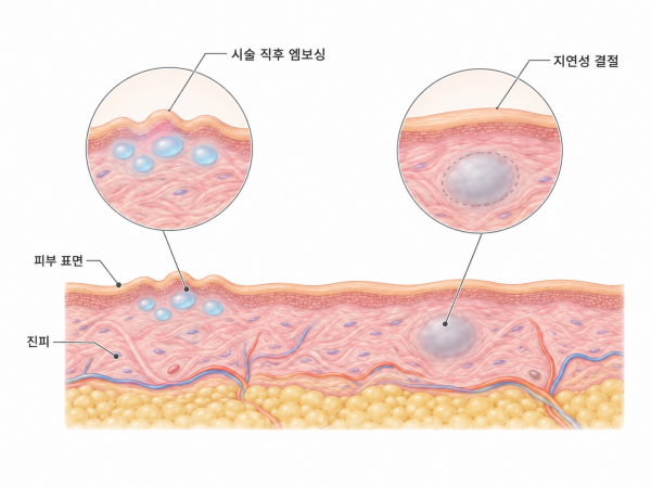 융기가 처음 생긴 시점과 변화 양상을 살피고, 증상이 심해지거나 뒤늦게 단단한 멍울이 생기면 시술받은 의료기관에 문의합니다 - 진주쥬베룩 | 미미썸의원 진주점